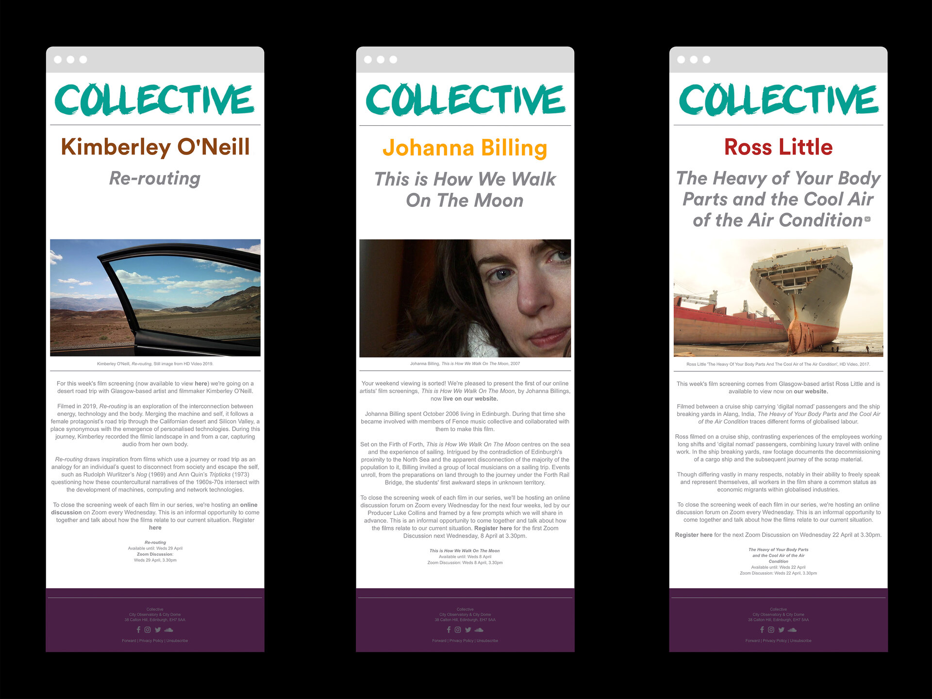 Collective Gallery Email Newsletter