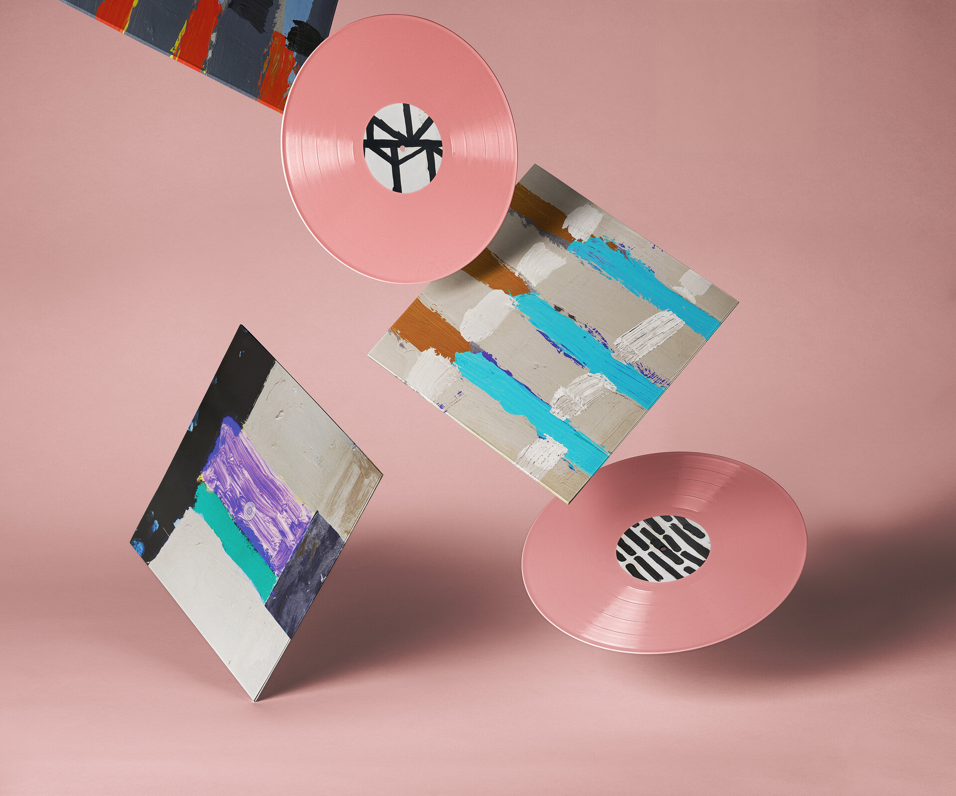 Falling Vinyl Record Disc Mockup copy