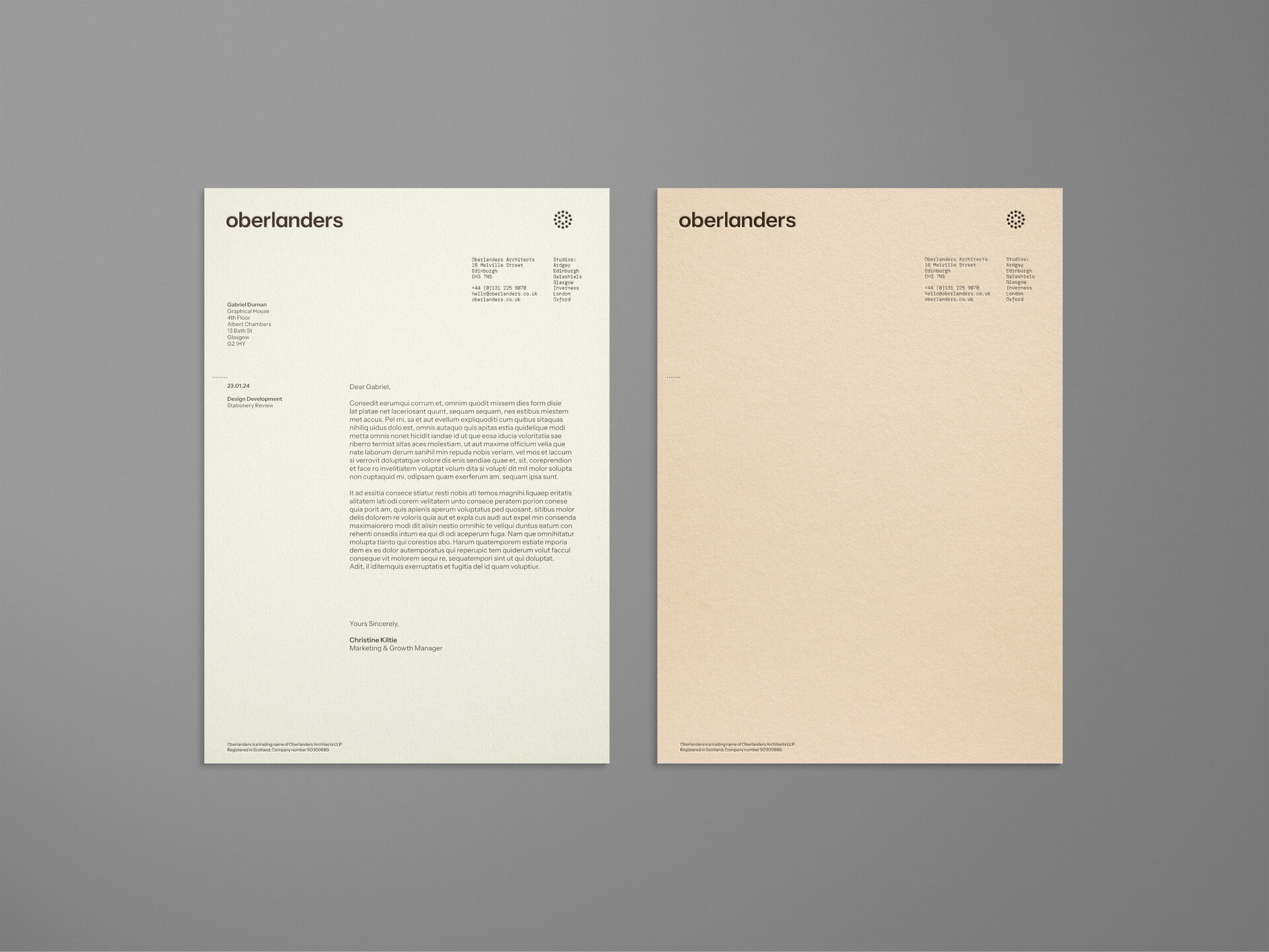 Oberlanders Letterhead GH Case Study