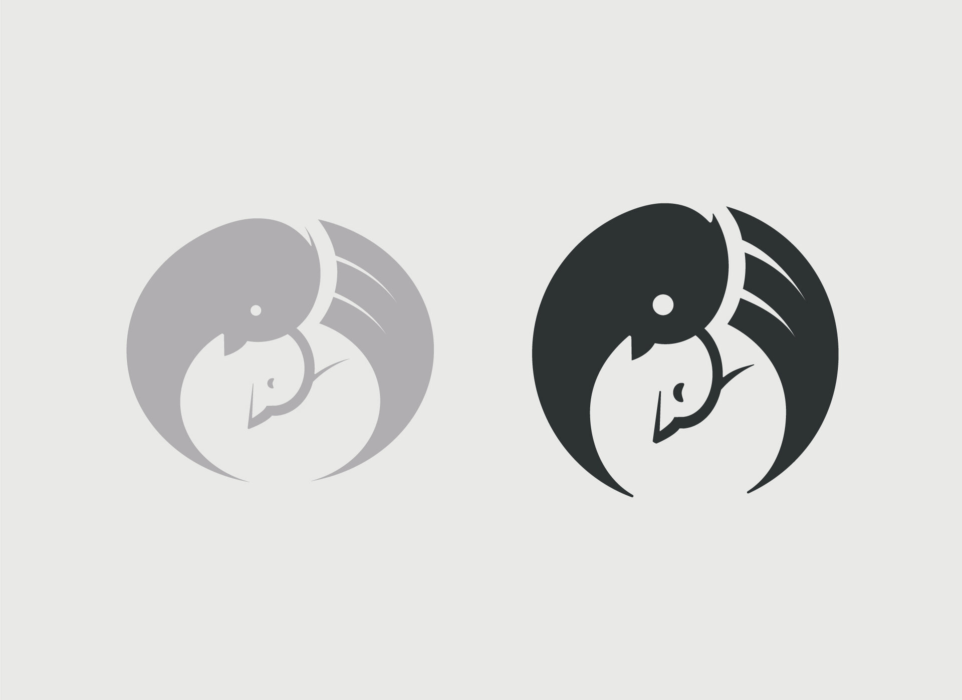 Identity. Symbol, original (left) and updated.